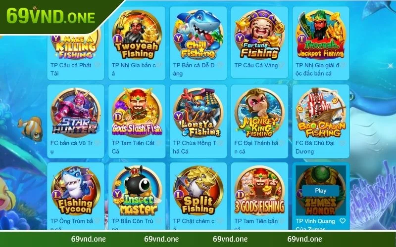 Cổng game cung cấp nhiều loại bắn cá xèng