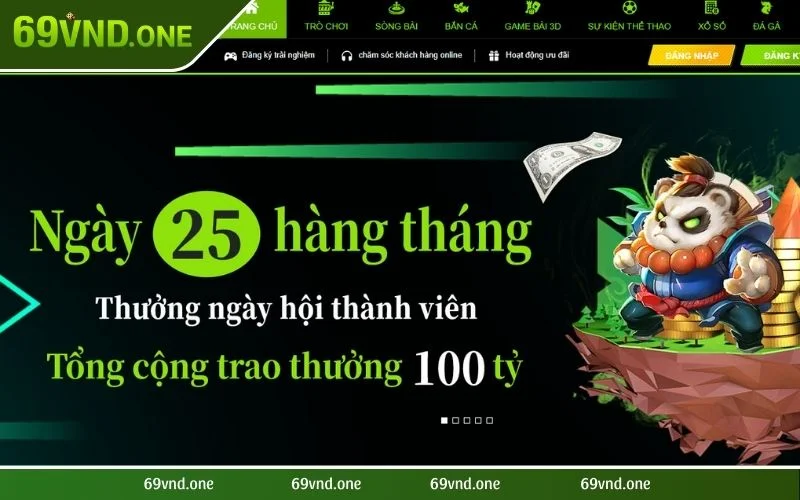 Nhận nhiều ưu đãi khi chơi tại 69VN